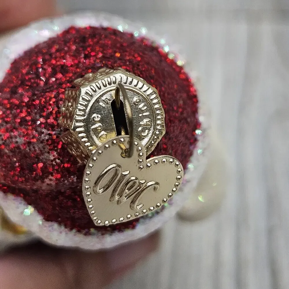 OWC Snowman‎ Glass Ornament Glitter Happy Holidays Christmas Decor Collectible